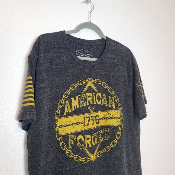 GRUNT STYLE Men's American Forged 1776 Graphic Tee Heathered Gray - Picture 2 of 7